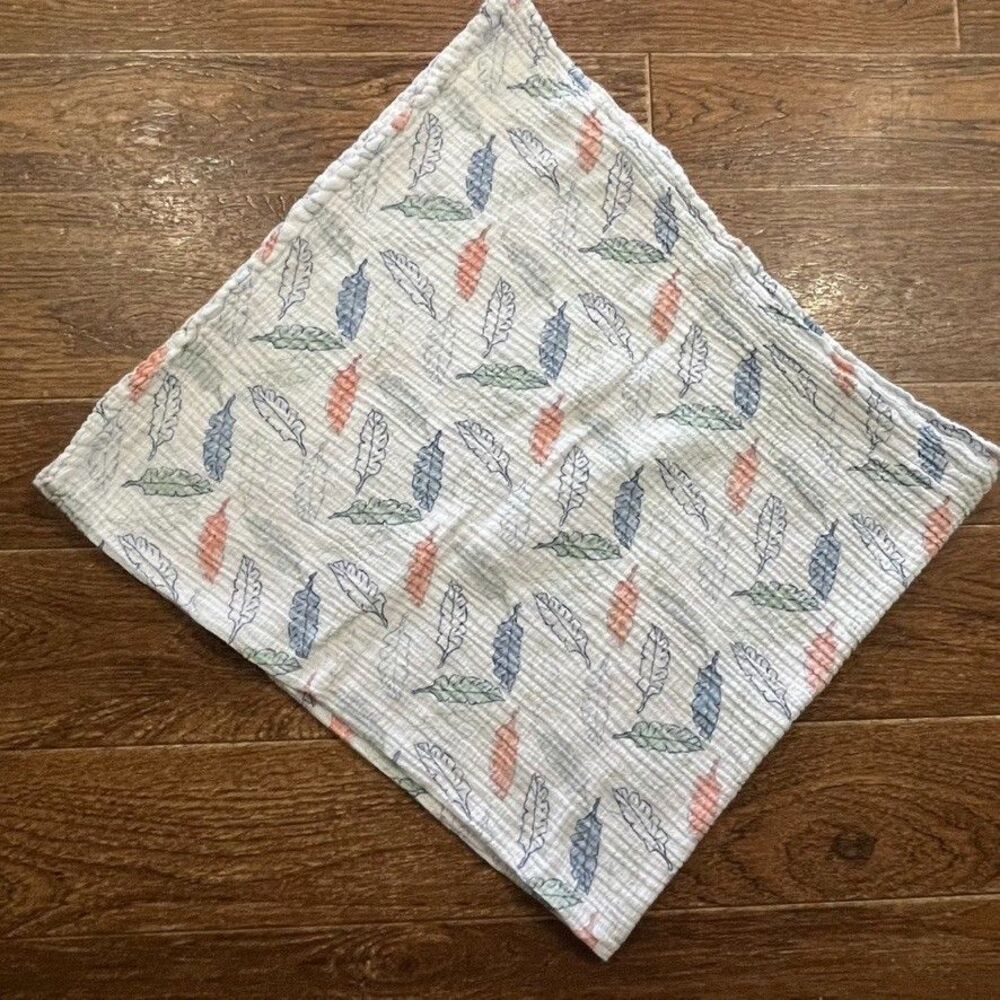 Aden + Anais Muslin Swaddling Blanket Feather Print Cotton Baby Infant - Picture 2 of 4